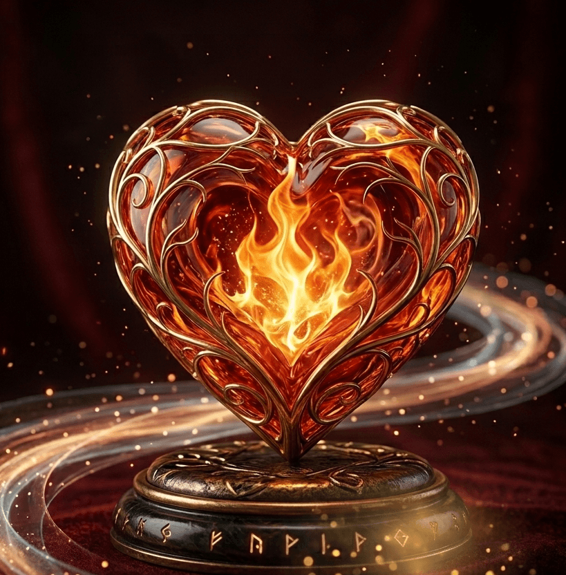 Retour d'amour — symbole du cœur représentant la réunification